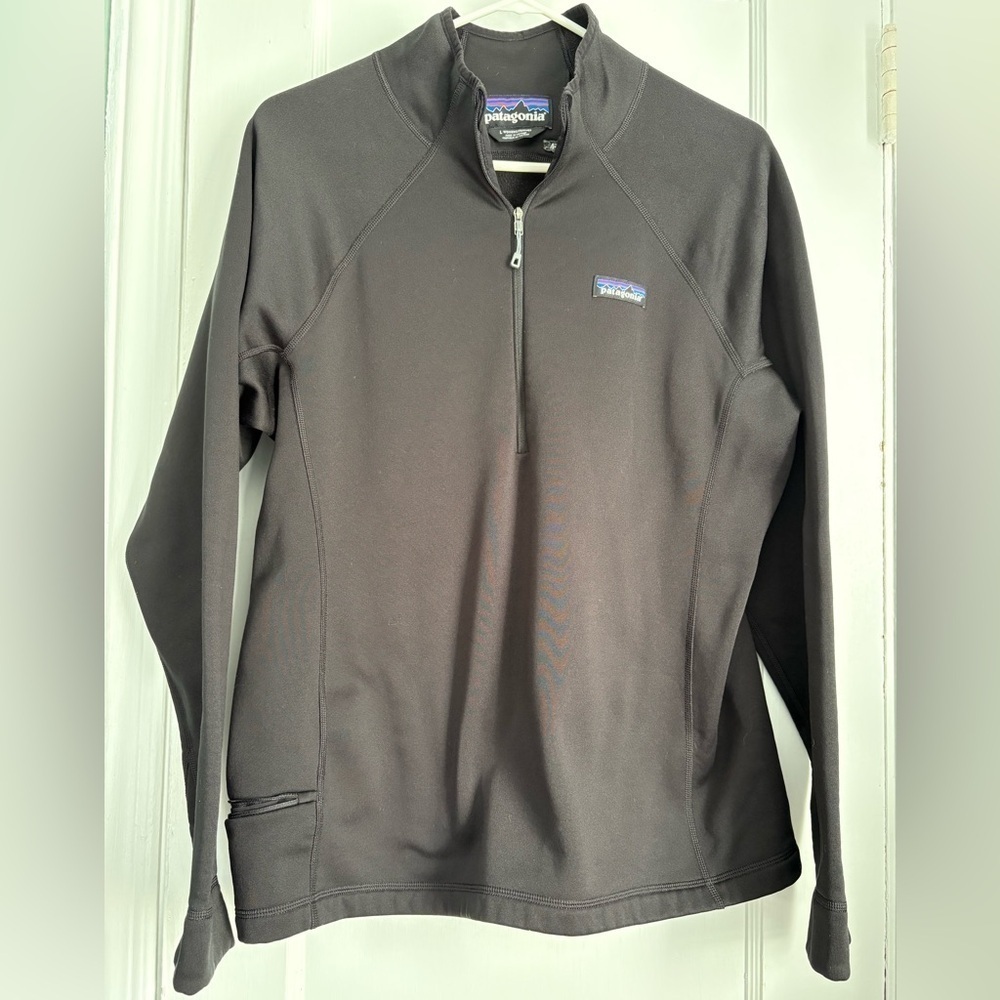 Patagonia Women’s 1/4 Zip Black Pullover Fleece, Size Large - Picture 2 of 9